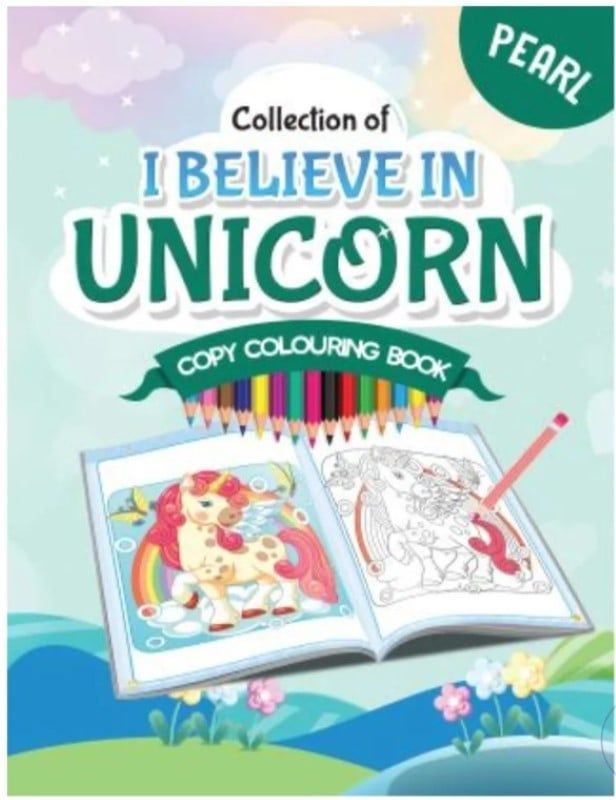 Unicorn Copy Colouring Pearl