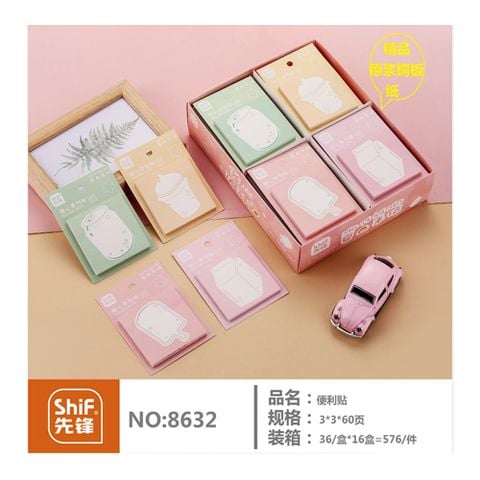 Giấy Note Vuông 3*3Cm 60 Tờ 8632 H/36