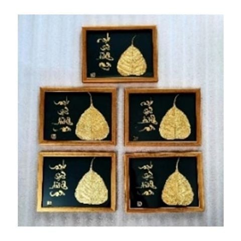 Tranh Lá Bồ Đề Dát Vàng