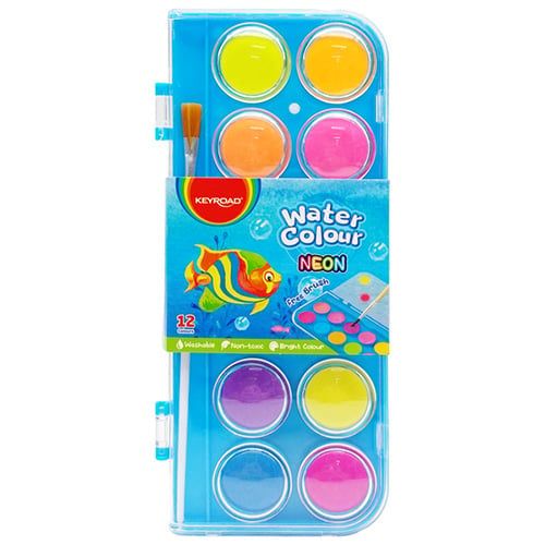 Vĩ 12 Màu Nước Neon Kèm Cọ KR972801