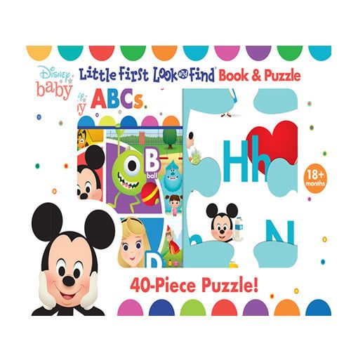 Disney Baby: ABCs: Little First Look And Find Book & Puzzle
