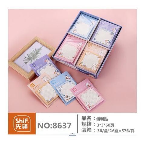 Giấy Note Vuông 3*3Cm 60 TỜ 8637 H/36