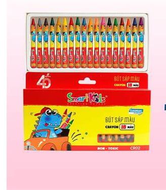 Smartkids- Sáp Màu Dino 18M CR02