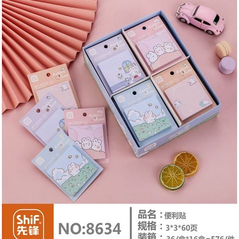 Giấy Note Vuông 3*3Cm 60 Tờ 8634 H/36