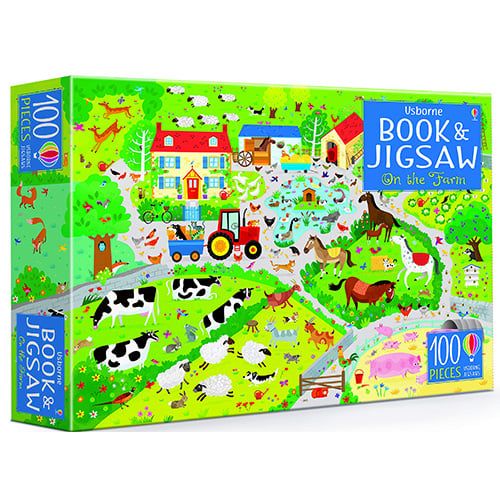Usborne Book and Jigsaw: On The Farm