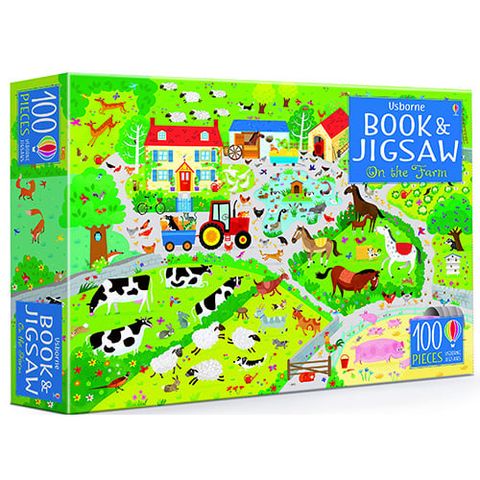 Usborne Book and Jigsaw: On The Farm