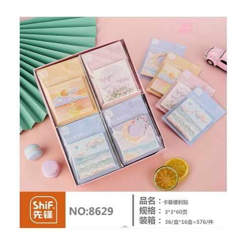 Giấy Note Vuông 3*3Cm 60 Tờ 8629 H/36