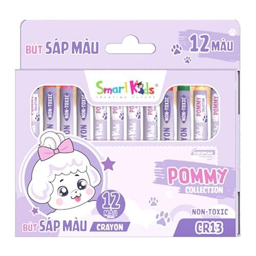 Hộp 12 Bút Màu Sáp Pommy Collection - Smartkids
