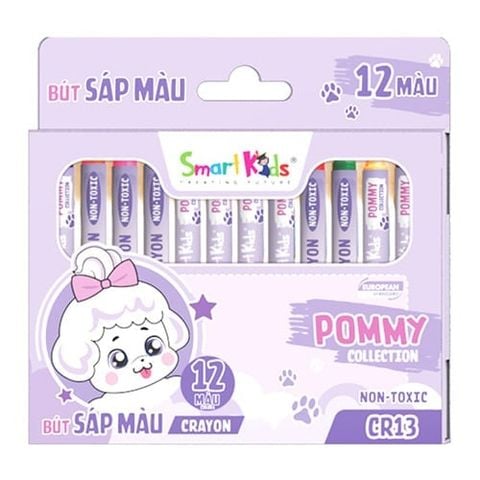 Hộp 12 Bút Màu Sáp Pommy Collection - Smartkids