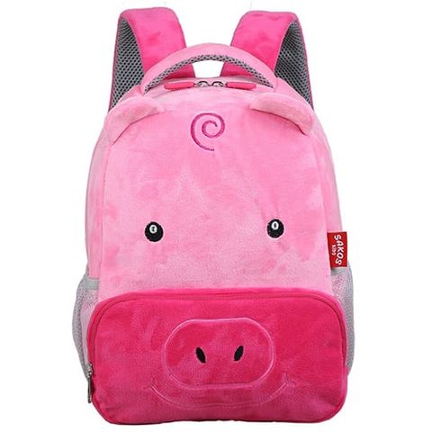 Balo Mẫu Giáo Hình Thú SAKOS CARINO SBO006 - Hình Heo - Hồng Nhạt