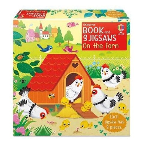 Usborne Book And 3 Jigsaws: On The Farm