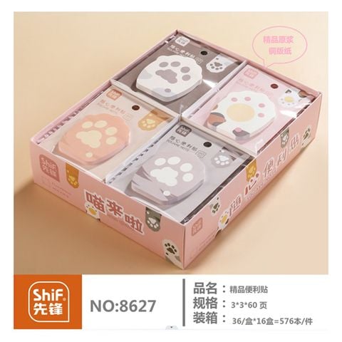 Giấy Note Hình Tay Mèo 3*3Cm 60 Tờ 8627 H/36