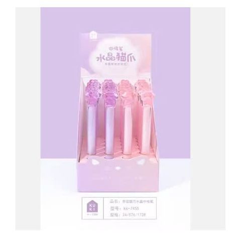 Viết Gel Xanh Tay Mèo Crystal 7455 ( Giao Mẫu Ngẫu Nhiên )