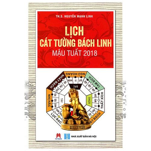 Lịch Cát Tường Bách Linh Mậu Tuất 2018