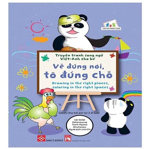 Truyện Tranh Song Ngữ Việt-Anh Cho Bé - Vẽ Đúng Nơi, Tô Đúng Chỗ