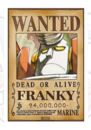 Poster Truy Nã Franky - ONE PIECE