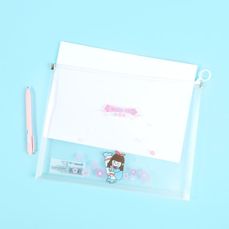 Guangbo - Bìa Nhựa Khóa Kéo H03116 A4 Girls