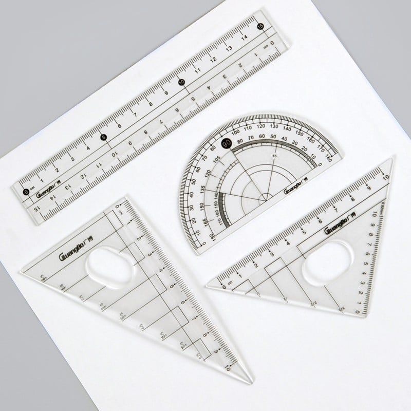 Guangbo - Bộ Compass H05423 Chì Kim Kèm Thước 4 Chi Tiết