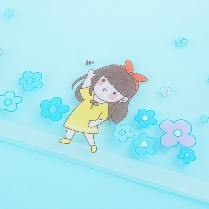 Guangbo - Bìa Nhựa Khóa Kéo H03116 A4 Girls