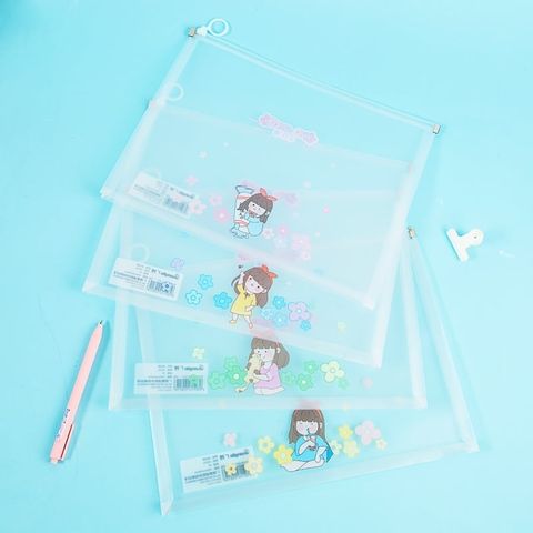 Guangbo - Bìa Nhựa Khóa Kéo H03116 A4 Girls