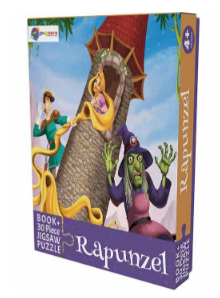 Book And 30 Piece Jigsaw Puzzle : Rapunzel