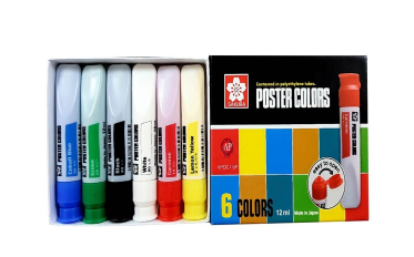 SAKURA XPOCT-6P Màu Vẽ Poster Tuyp, 6- Màu