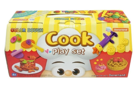 Donerland Bột  Nặn Hình Bánh Kem 6M 480G  + Bộ D.Cụ Da12011(Mv0013)