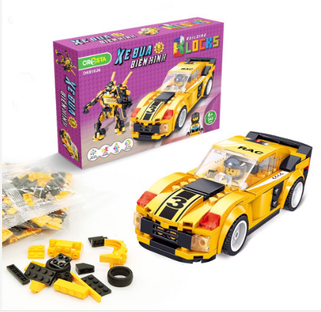 Lắp Ráp Xe Đua Biến Hình Vàng DK 81026-DKA 57
