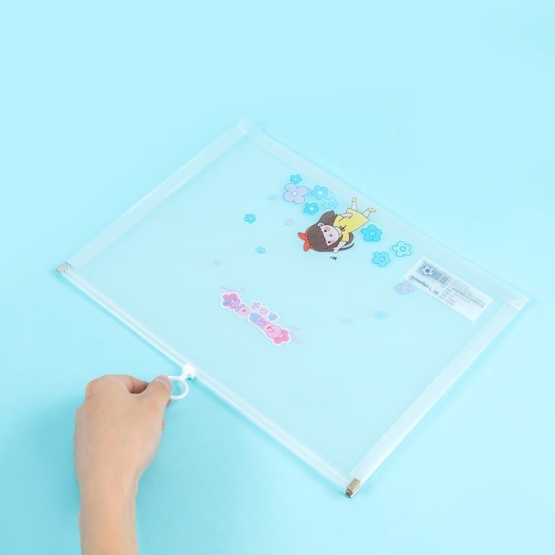 Guangbo - Bìa Nhựa Khóa Kéo H03116 A4 Girls