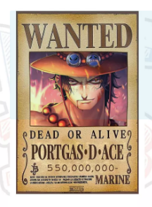 Poster Truy Nã Portgas D. Ace - ONE PIECE