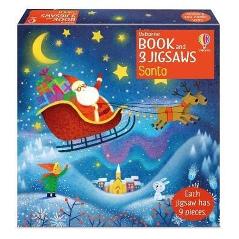 Usborne Book And 3 Jigsaws: Santa