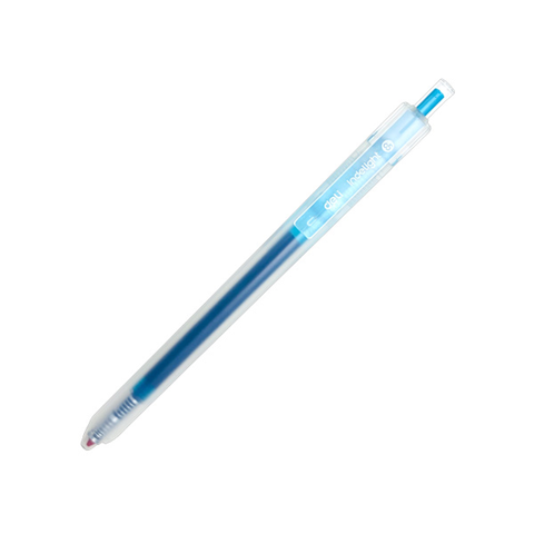 Deli - Bút Gel Bấm 0.5mm Màu Xanh Ngọc EG118-DG (12C/HỘP)