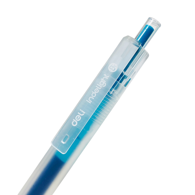Deli - Bút Gel Bấm 0.5mm Màu Xanh Ngọc EG118-DG (12C/HỘP)