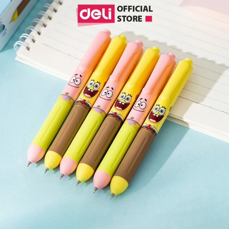 Bút Gel Màu Đen Hình Bọt Biển Deli - EG92-BK
