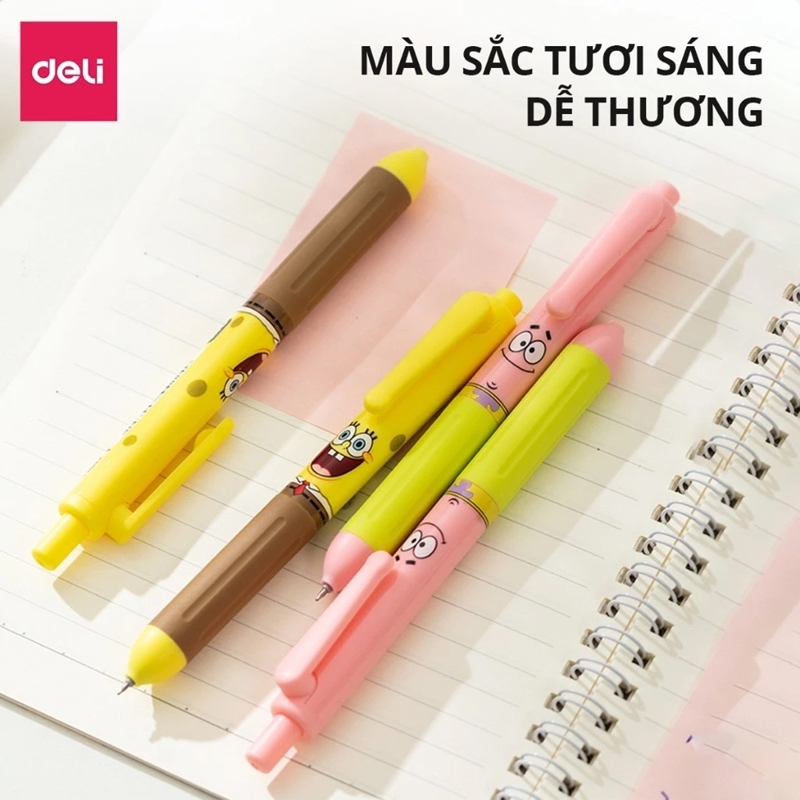Bút Gel Màu Đen Hình Bọt Biển Deli - EG92-BK