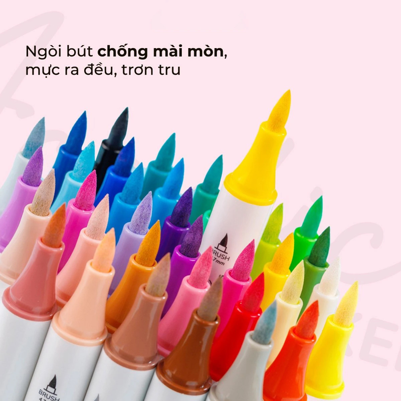 Hộp 60 Bút Lông Màu Colokit Acrylic 1 Đầu Brush ACM-C024