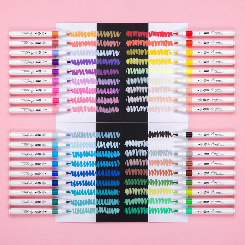 Hộp 60 Bút Lông Màu Colokit Acrylic 1 Đầu Brush ACM-C024