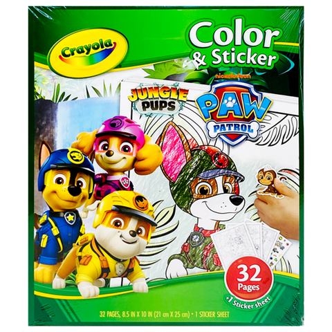 Crayola - Bộ Giấy Tô Màu Và Nhãn Dán Crayola 32 Trang Paw Patrol 047077