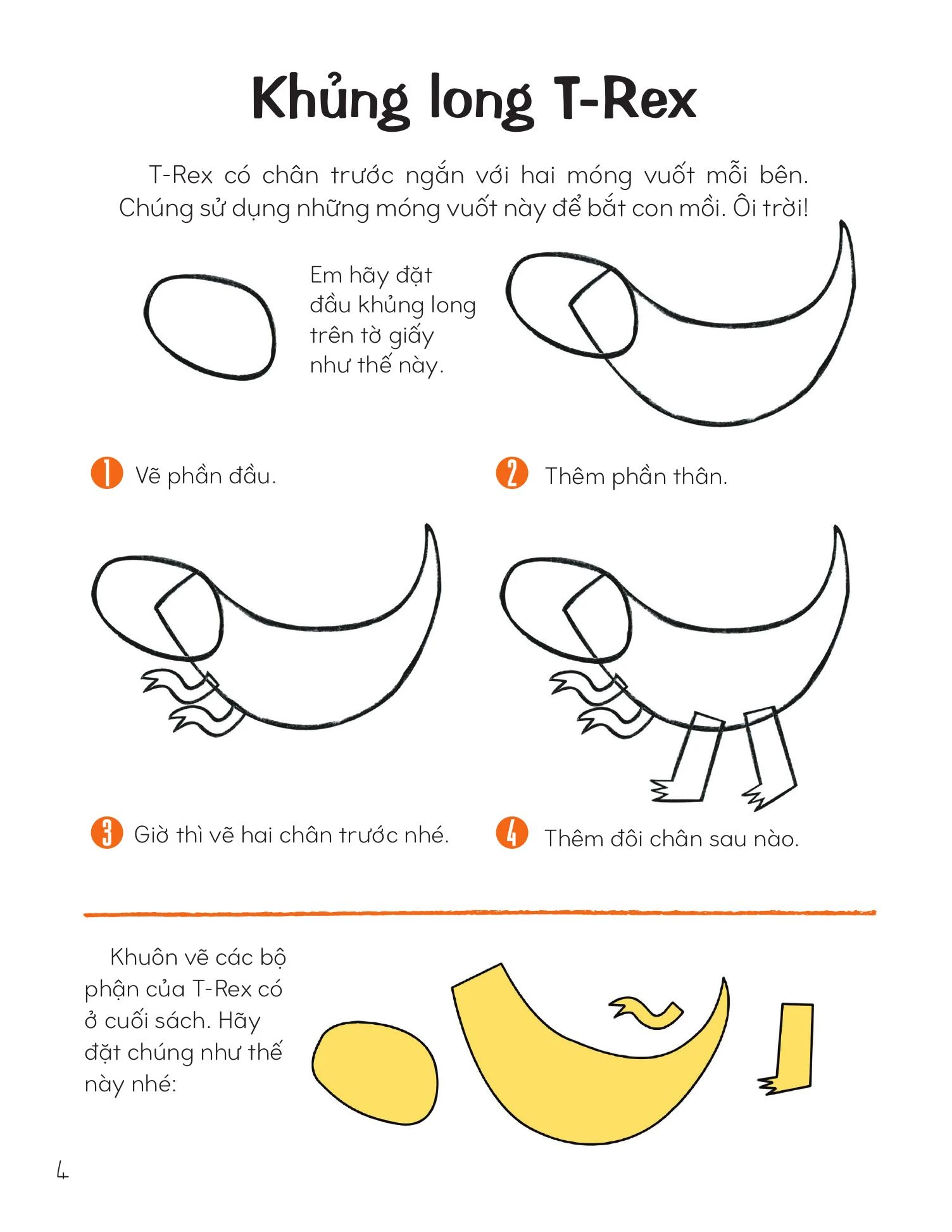 Vẽ Khủng Long Bằng Khuôn Hình Sáng Tạo