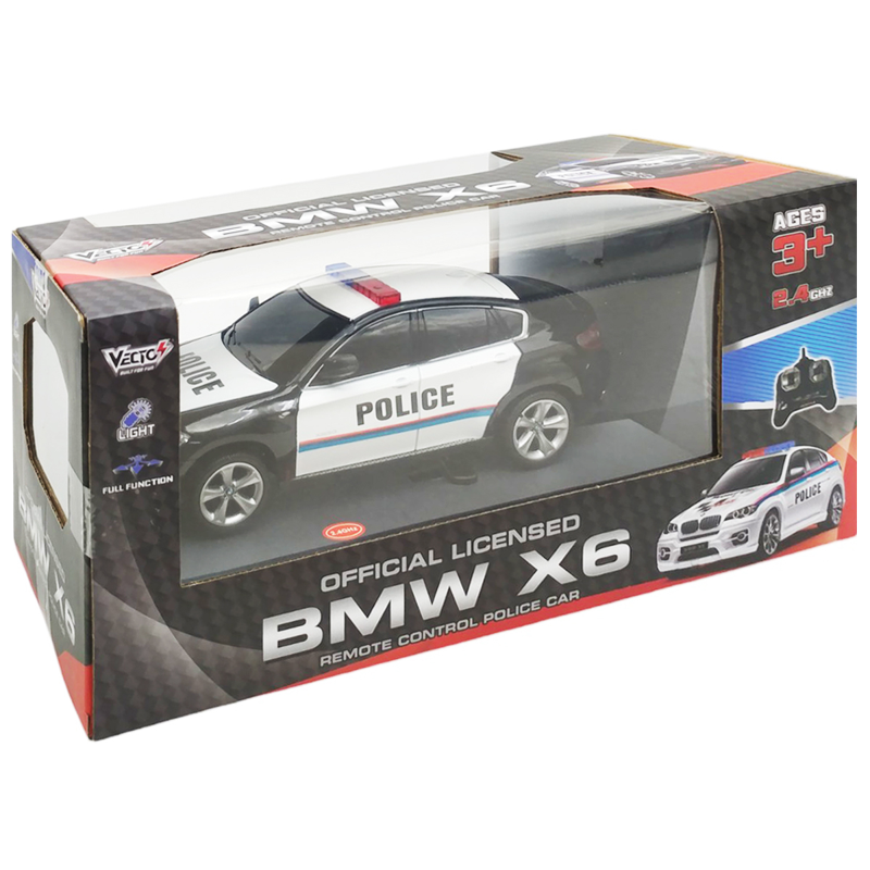 Vecto Xe Cảnh Sát Bmw X6 Điều Khiển VT2404P/BK