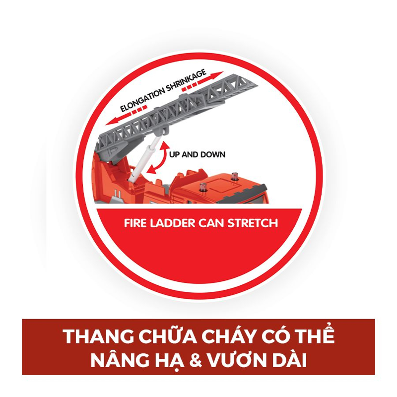 Vecto - Đồ Chơi Mô Hình Xe Cứu Hỏa Có Đèn Và Âm Thanh VT11K
