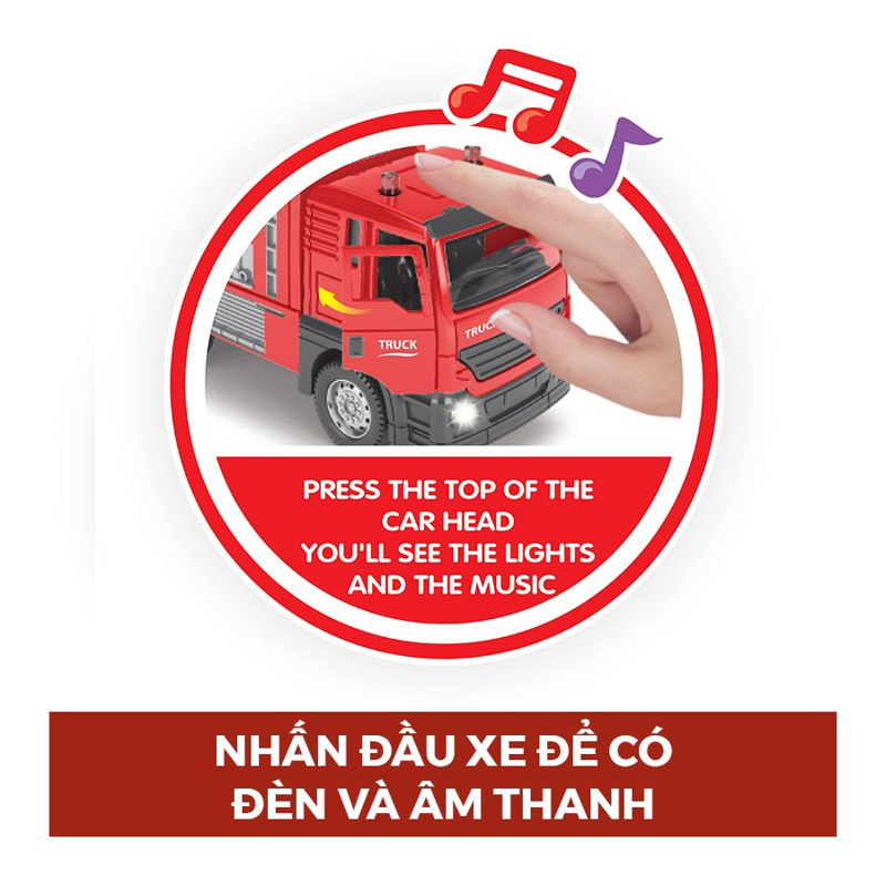 Vecto - Đồ Chơi Mô Hình Xe Cứu Hỏa Có Đèn Và Âm Thanh VT11K
