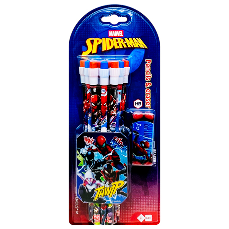 Iigen - Vỉ 12 Viết Chì HB Spiderman 310029
