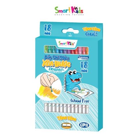 Smartkids - Viết Chì Màu Xóa Được 18 Màu/Cp11(Thck0323)