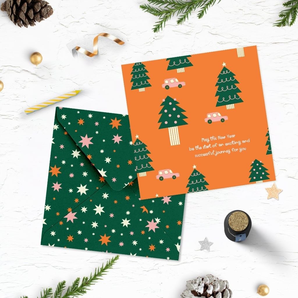 Thiệp Giáng Sinh, Năm Mới Cozy Christmas - Rừng Thông