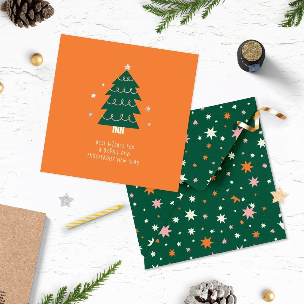 Thiệp Giáng Sinh, Năm Mới Cozy Christmas - Cây Thông