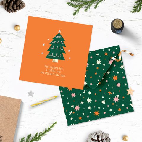 Thiệp Giáng Sinh, Năm Mới Cozy Christmas - Cây Thông