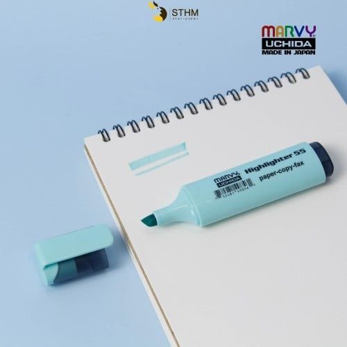 Marvy Viết Dạ Quang  55 Pastel Xanh (0463-Vtqa)