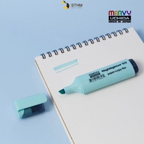 Marvy Viết Dạ Quang  55 Pastel Xanh (0463-Vtqa)