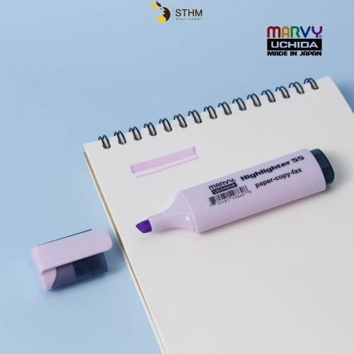 Marvy Viết Dạ Quang  55 Pastel Tím (0463-Vtqa)